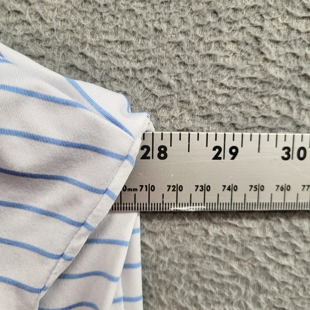 Polo Ralph Lauren Men Polo Shirt 2XL White‎ Striped Performance Logo Embroidered